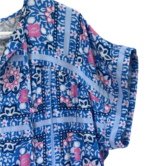 Vineyard Vines Bloom Floral Blue and Pink Women's Top. Size S - Picture 5 of 12